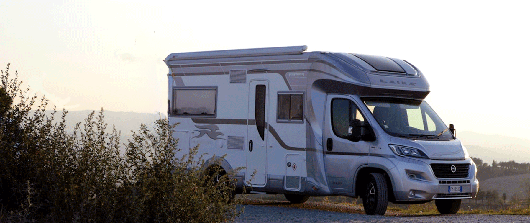  Motorhome on the rack for repair